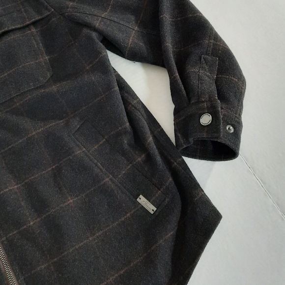 Tommy Bahama Ramero Plaid Wool Blend Shirt Jacket - Picture 3 of 6